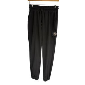 Bucees Black Joggers Pants Size XS Animal Print Logo Beaver Buc-ee's